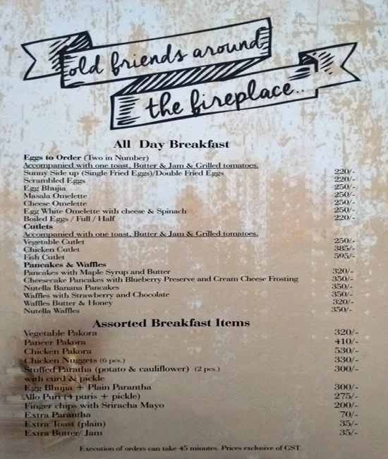 Sakley's Restaurant & Pastry Shop Menu