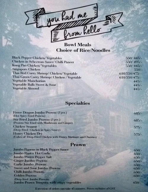 Sakley's Restaurant & Pastry Shop Menu